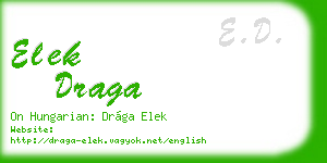elek draga business card